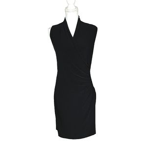 Norma Kamali black wrap style sleeveless dress size M
